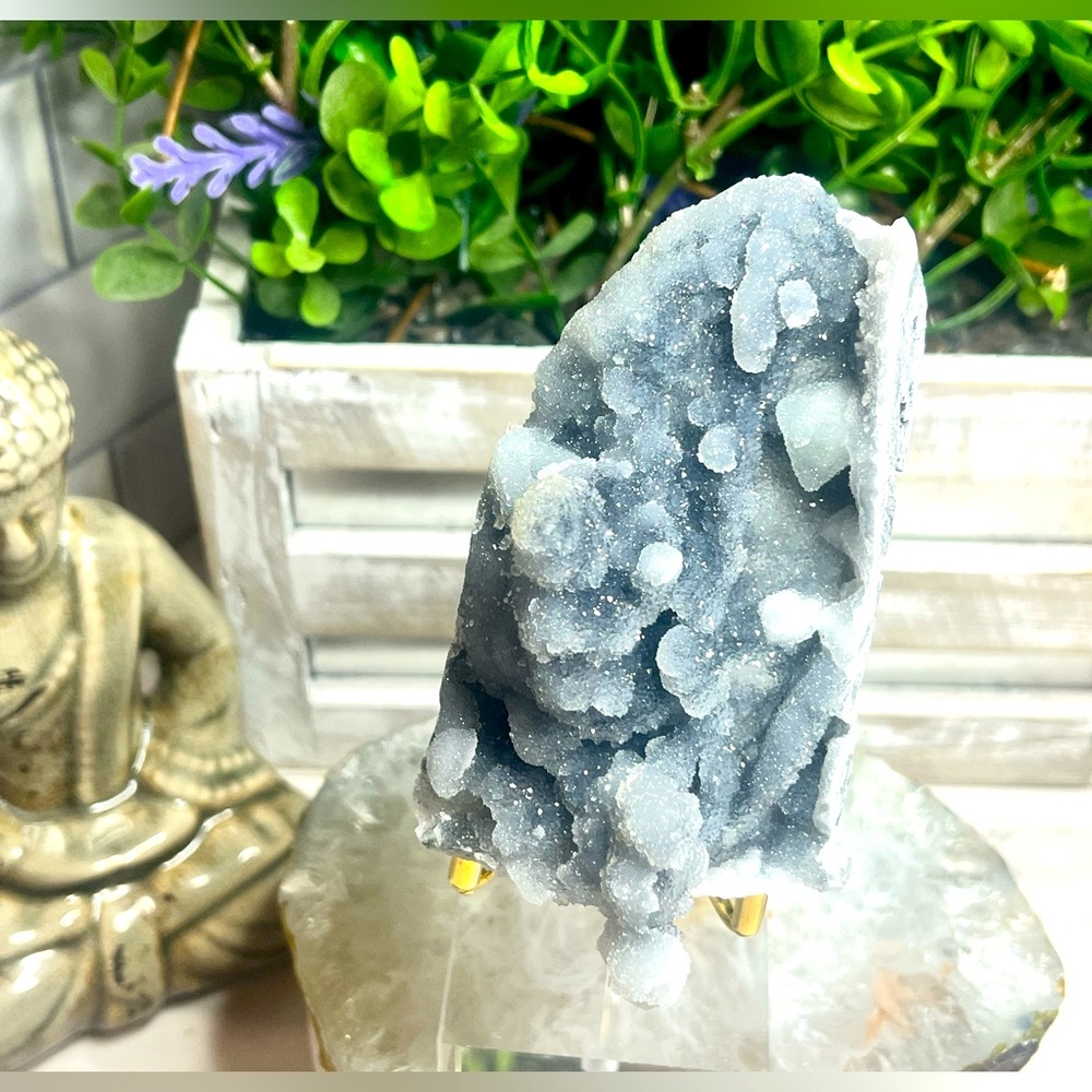 Fluorite on Chalcedony